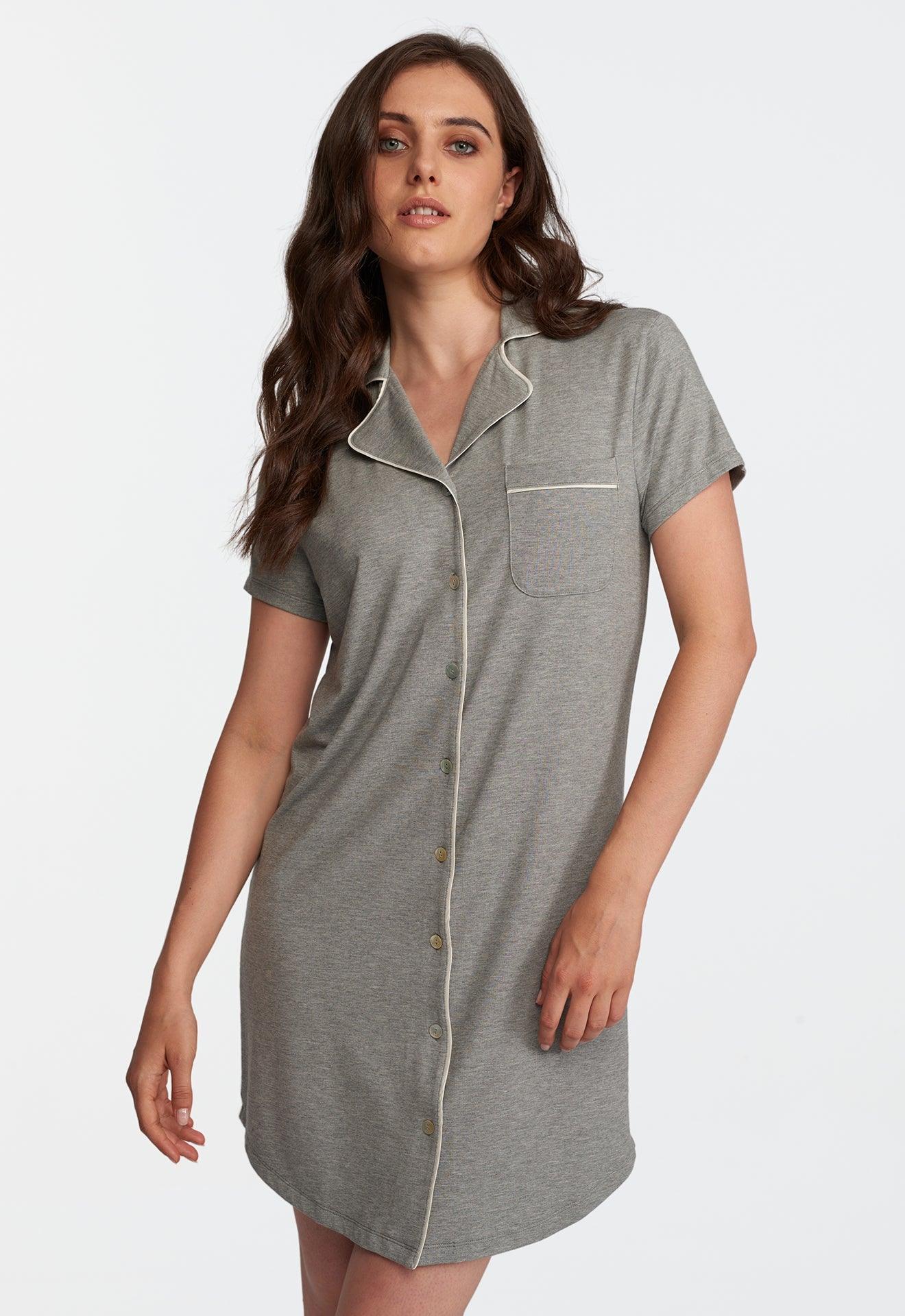 Button Up Sleep Shirt | Button Up Night Shirt | Lusomé Sleepwear USA