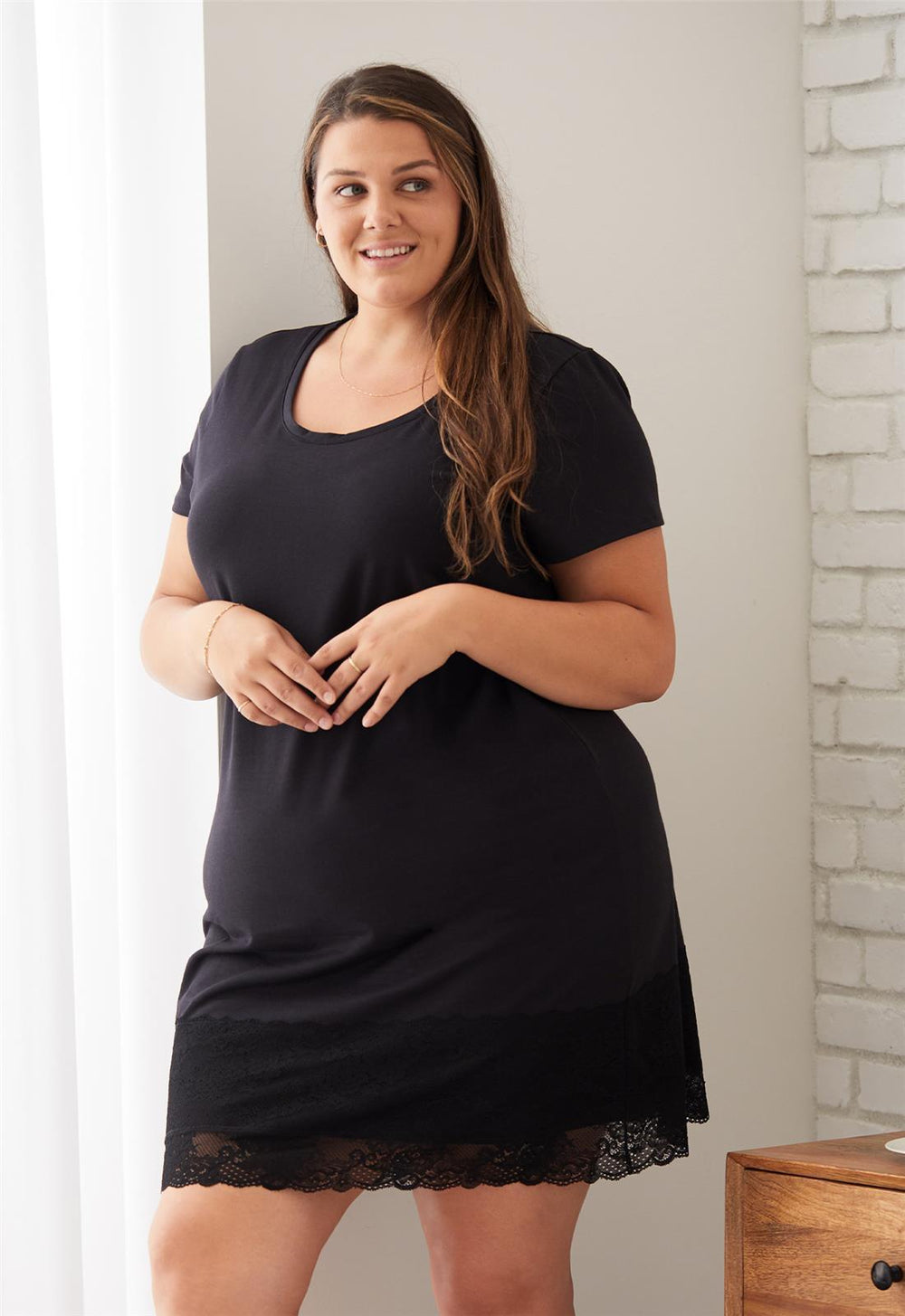 Plus Size Short Sleeve Nightgown | Lusomé Sleepwear USA