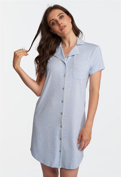 Button Up Sleep Shirt | Button Up Night Shirt | Lusomé Sleepwear USA